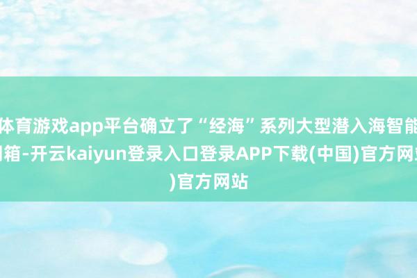 体育游戏app平台确立了“经海”系列大型潜入海智能网箱-开云kaiyun登录入口登录APP下载(中国)官方网站