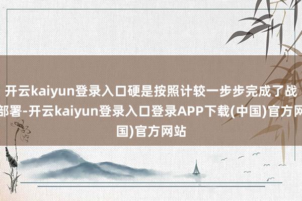 开云kaiyun登录入口硬是按照计较一步步完成了战前部署-开云kaiyun登录入口登录APP下载(中国)官方网站