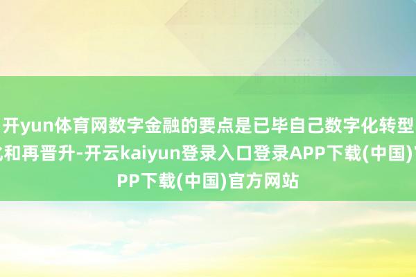 开yun体育网数字金融的要点是已毕自己数字化转型的再深化和再晋升-开云kaiyun登录入口登录APP下载(中国)官方网站