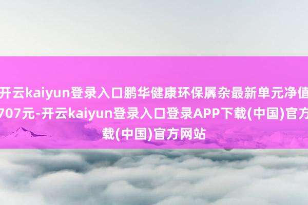 开云kaiyun登录入口鹏华健康环保羼杂最新单元净值为1.707元-开云kaiyun登录入口登录APP下载(中国)官方网站