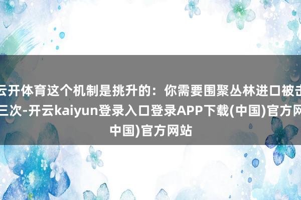 云开体育这个机制是挑升的：你需要围聚丛林进口被击晕三次-开云kaiyun登录入口登录APP下载(中国)官方网站