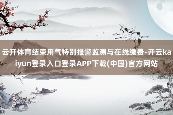 云开体育结束用气特别报警监测与在线缴费-开云kaiyun登录入口登录APP下载(中国)官方网站