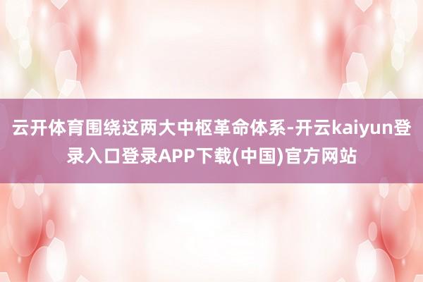 云开体育围绕这两大中枢革命体系-开云kaiyun登录入口登录APP下载(中国)官方网站