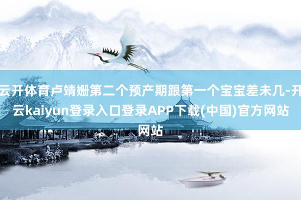 云开体育卢靖姗第二个预产期跟第一个宝宝差未几-开云kaiyun登录入口登录APP下载(中国)官方网站